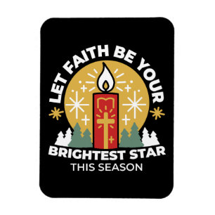 Let Faith Be Your Brightest Star Candle Art Magnet