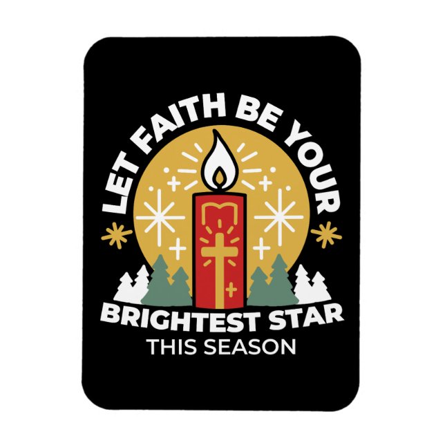 Let Faith Be Your Brightest Star Candle Art Magnet (Vertical)
