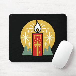 Let Faith Be Your Brightest Star Candle Art Mouse Pad