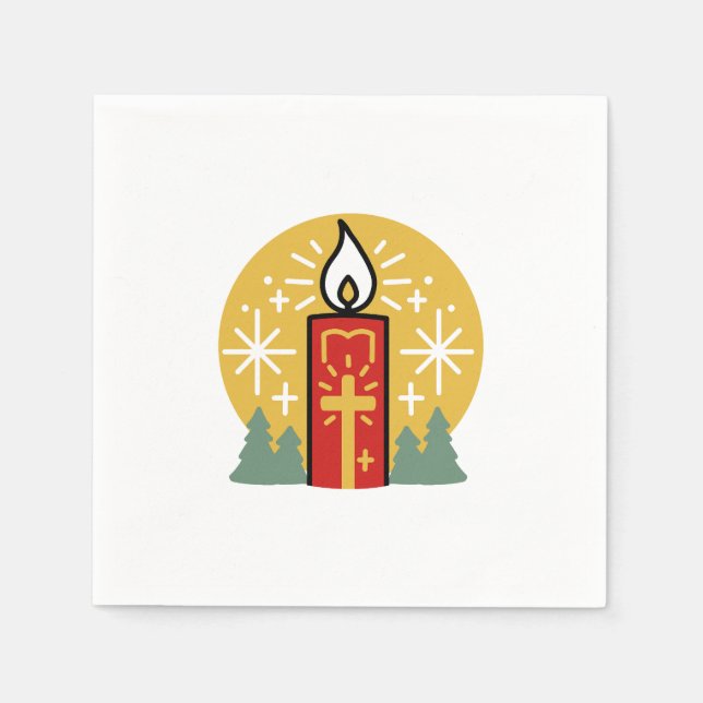 Let Faith Be Your Brightest Star Candle Art Napkins (Front)