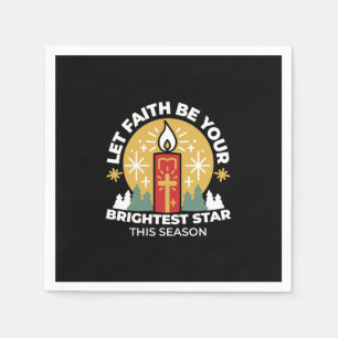 Let Faith Be Your Brightest Star Candle Art Napkins