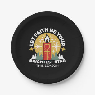 Let Faith Be Your Brightest Star Candle Art Paper Plates