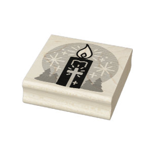 Let Faith Be Your Brightest Star Candle Art Rubber Stamp