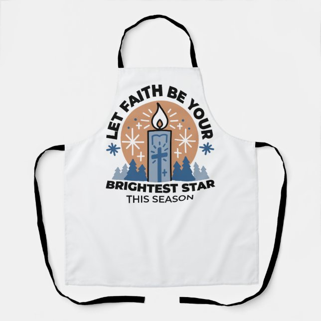 Let Faith Shine Bright: Winter Theme Apron (Front)