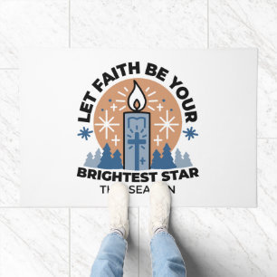 Let Faith Shine Bright: Winter Theme Doormat