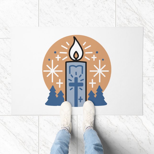 Let Faith Shine Bright: Winter Theme Doormat (Indoor)