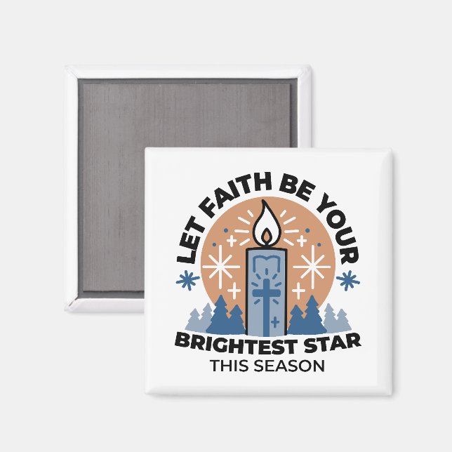 Let Faith Shine Bright: Winter Theme Magnet (Front/Back)