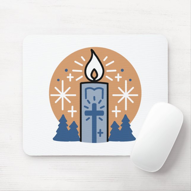 Let Faith Shine Bright: Winter Theme Mouse Pad (With Mouse)