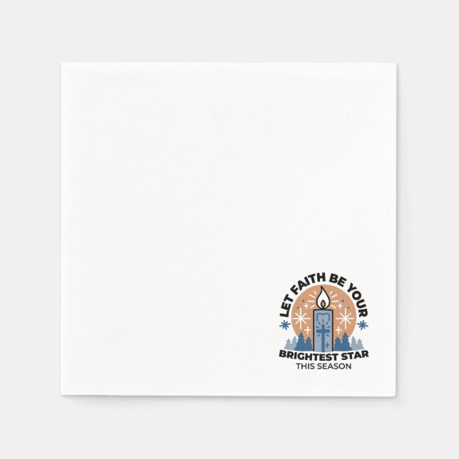 Let Faith Shine Bright: Winter Theme Napkins (Front)