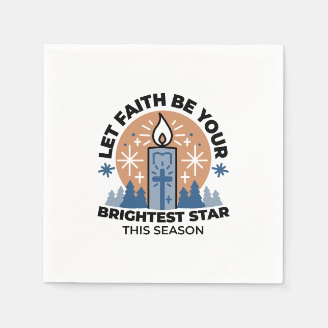 Let Faith Shine Bright: Winter Theme Napkins (Front)