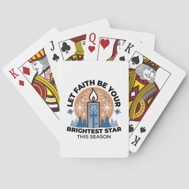 Let Faith Shine Bright: Winter Theme Poker Cards (Back)