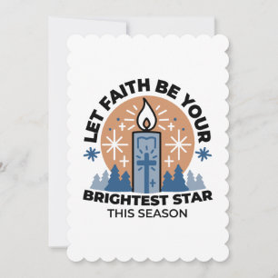 Let Faith Shine Bright: Winter Theme Thank You Card