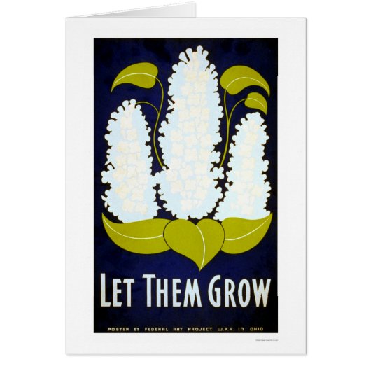 Let Flower Grow 1938 WPA Cards (Front)