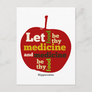 Let Food be thy Medicine APPLE Postcard