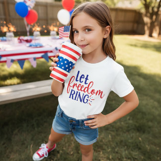 Let Freedom Ring 4th July T-Shirt for Kids
