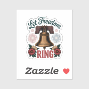 Let Freedom Ring Bell Patriotic Sticker