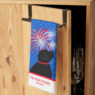Let Freedom Ring Black Dog Kitchen Towel