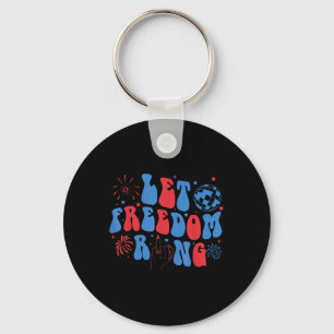 Let Freedom Ring Bride Bridesmaid 4th Of July Bach Keychain