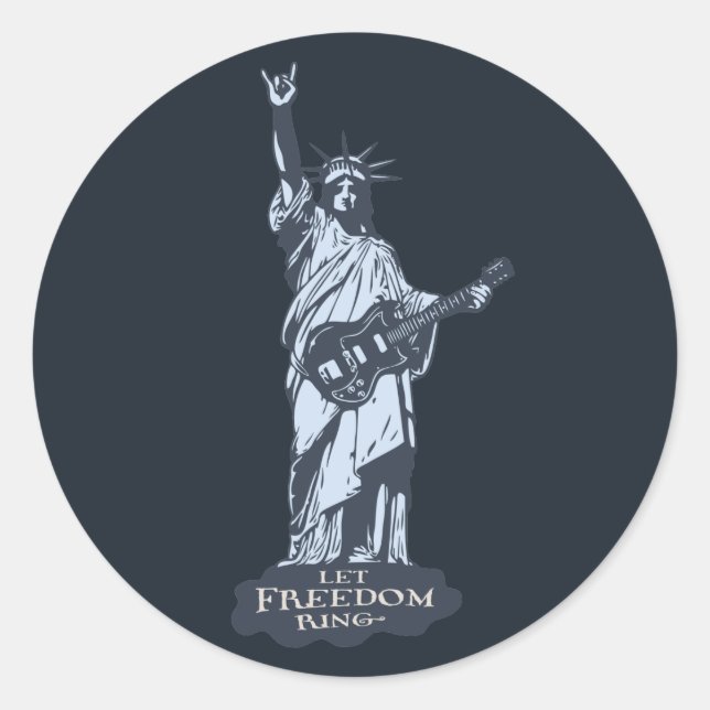 Let Freedom Ring Classic Round Sticker (Front)