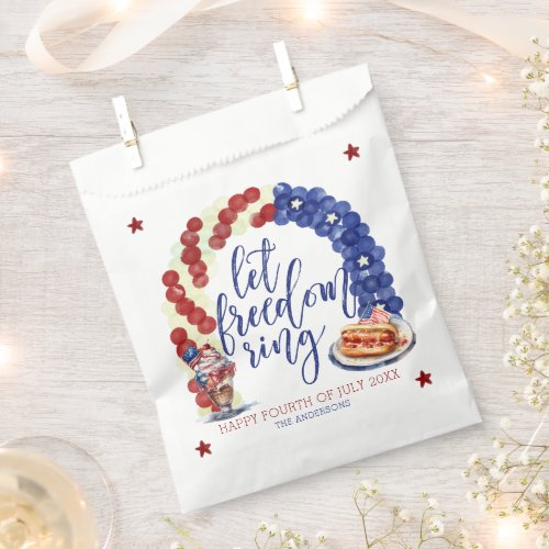 Let Freedom Ring  Fourth of July Party Favor Bag