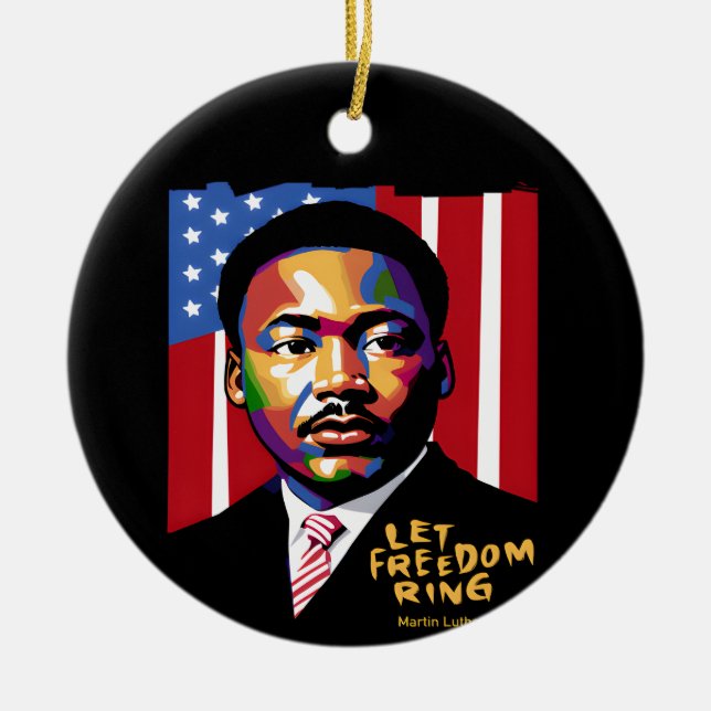 Let Freedom Ring Funny Quote Ceramic Ornament (Front)
