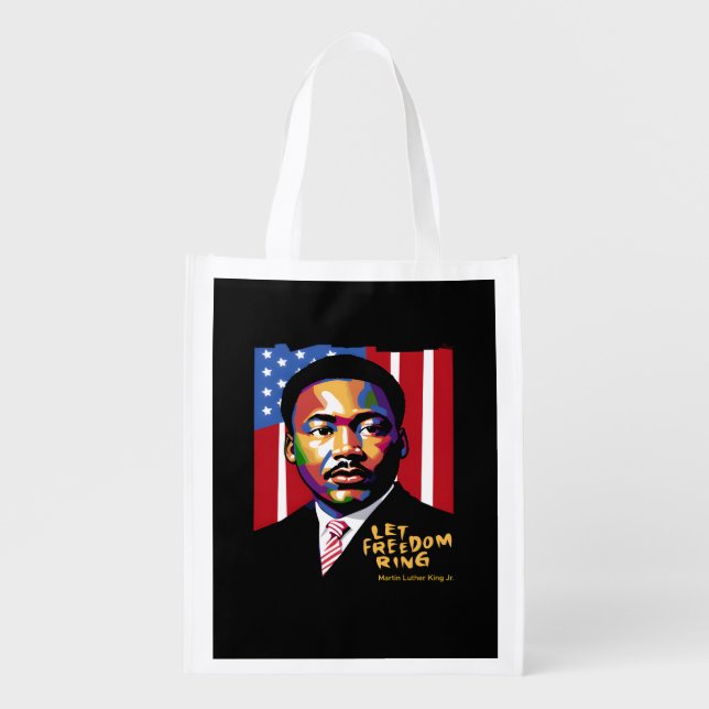 Let Freedom Ring Funny Quote Grocery Bag (Front)