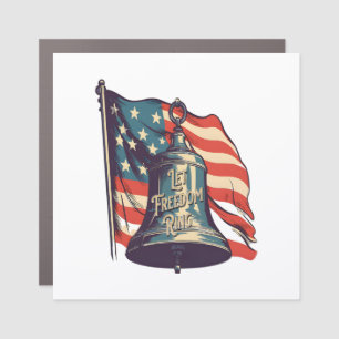 Let Freedom Ring Funny Sloth Car Magnet