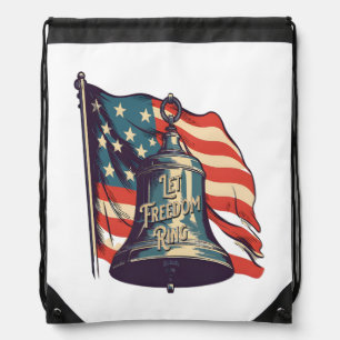 Let Freedom Ring Funny Sloth Drawstring Bag