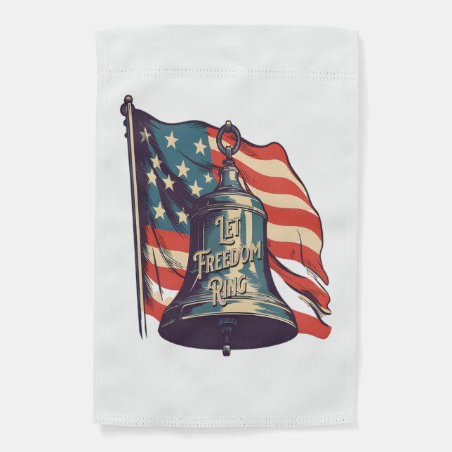 Let Freedom Ring Funny Sloth Garden Flag (Front)