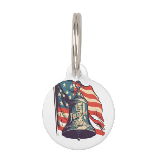 Let Freedom Ring Funny Sloth Pet ID Tag