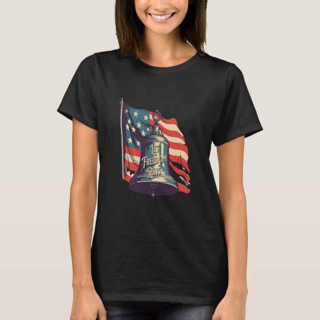 Let Freedom Ring Funny Sloth T-Shirt (Front)