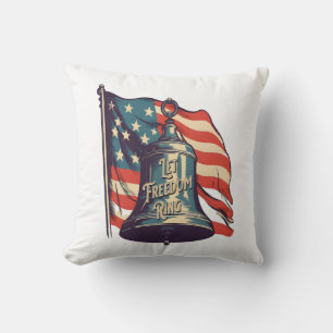 Let Freedom Ring Funny Sloth Throw Pillow