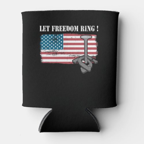 Let Freedom Ring Horseshoe Throwing Can Cooler