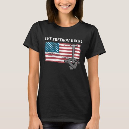Let Freedom Ring Horseshoe Throwing T_Shirt