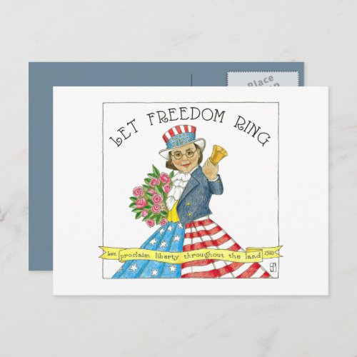 Let Freedom Ring Inspirational Postcard