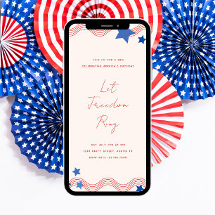 Let Freedom Ring July 4th Party Invitation