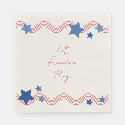 Let Freedom Ring July 4th Party Napkins