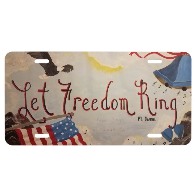 "Let Freedom Ring" License Plate (Front)