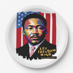 Let Freedom Ring, MLK Quote, Black History Paper Plates