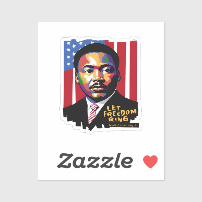 Let Freedom Ring, MLK Quote, Black History Sticker (Sheet)