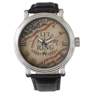 Let Freedom Ring Patriotic American Flag Watch