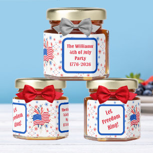 Let Freedom Ring Personalize Party Favor  Honey Jar Favors
