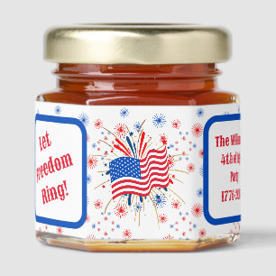 Let Freedom Ring Personalize Party Favor Honey Jar Favors