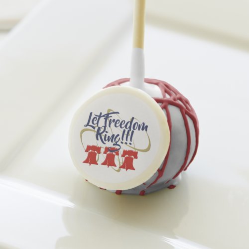 Let Freedom Ring Red Liberty Bells 4th of July Cake Pops