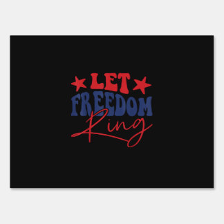 Let Freedom Ring Retro Vintage Sign