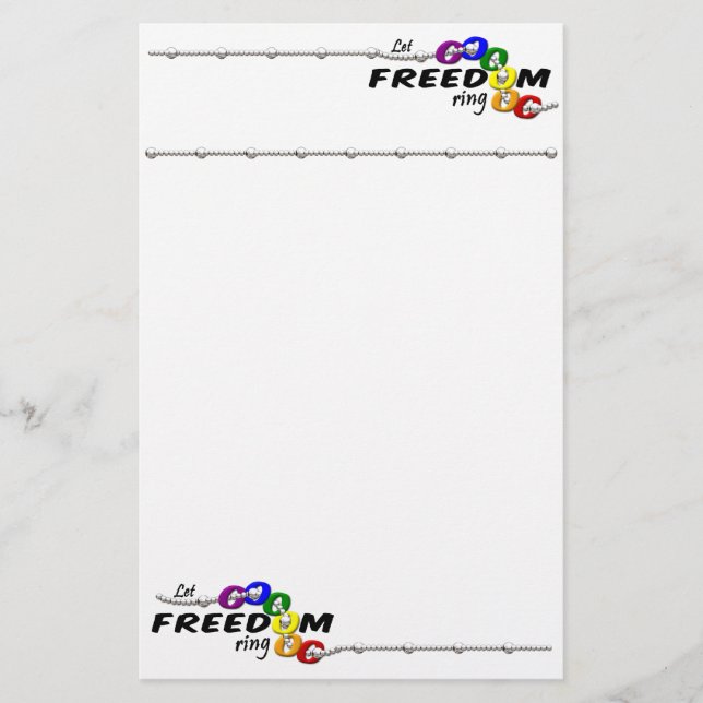 Let Freedom Ring stationary, customize Stationery (Front)