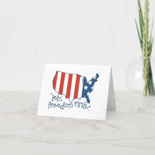 Let Freedom Ring Thank You Card