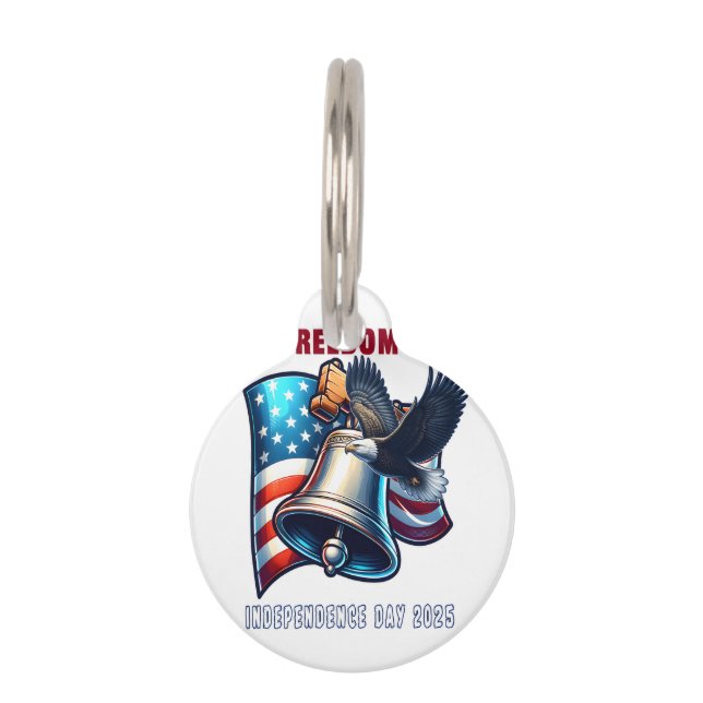 Let Freedom Ring Trending Quote Pet ID Tag (Front)