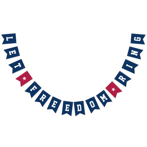 Let Freedom Ring USA Patriotic Bunting Banner