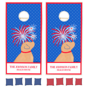 Let Freedom Ring Yellow Dog Cornhole Set